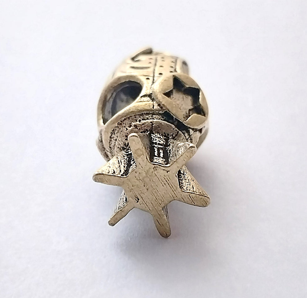 Coeburn Tool Brass Shark Bomb Missile Lanyard Bead CT3035