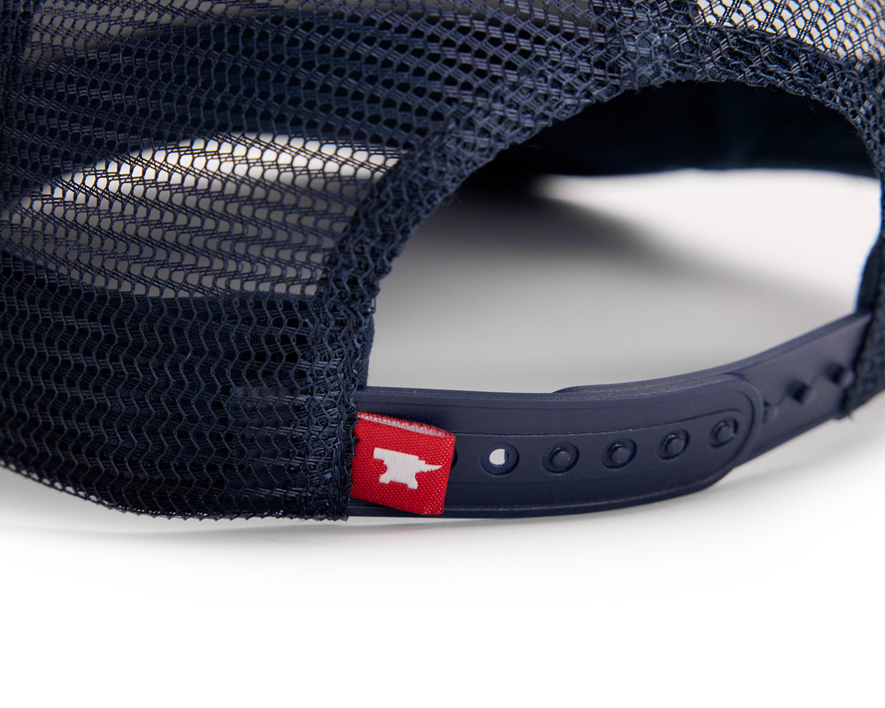 BUCK Navy Rounded Felt Patch Hat