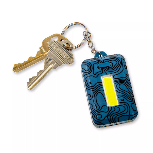 CARSON OPTICS LED Keychain Flashlight, 3 Light Settings with Emergency Strobe Light Mini Flashlight with Adjustable COB LEDs