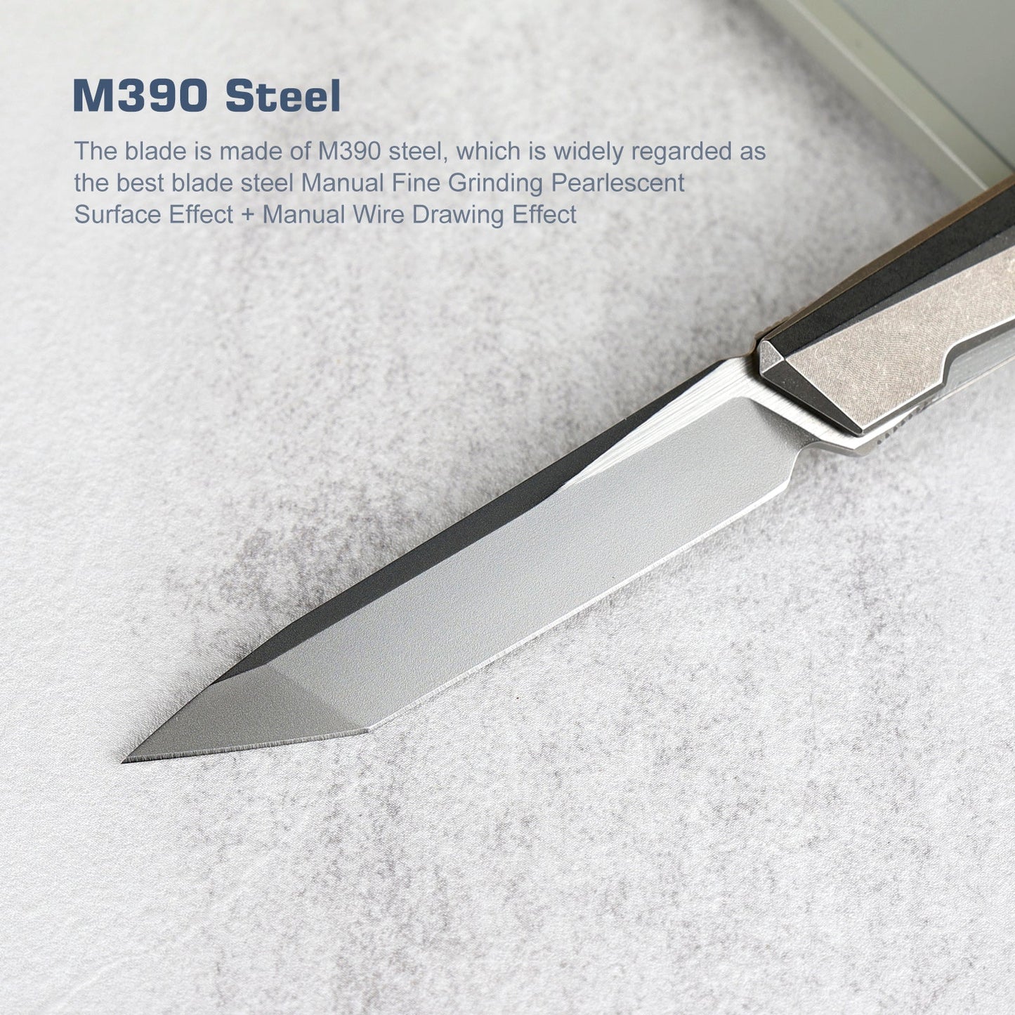 REMETTE RT-ELIGO Knife M390 Blade Titanium Handle Liner Lock Folding Pocket EDC Knife EGA5