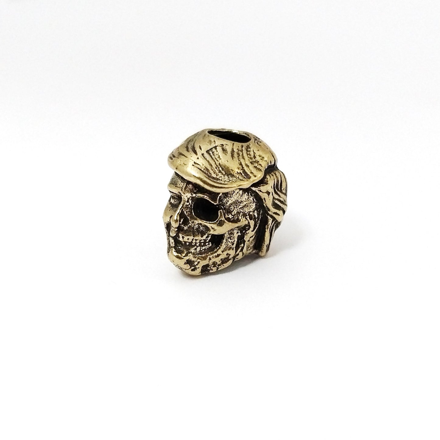 Coeburn Tool Brass Pres. Donald Trump Head/Skull Lanyard Bead Accessory