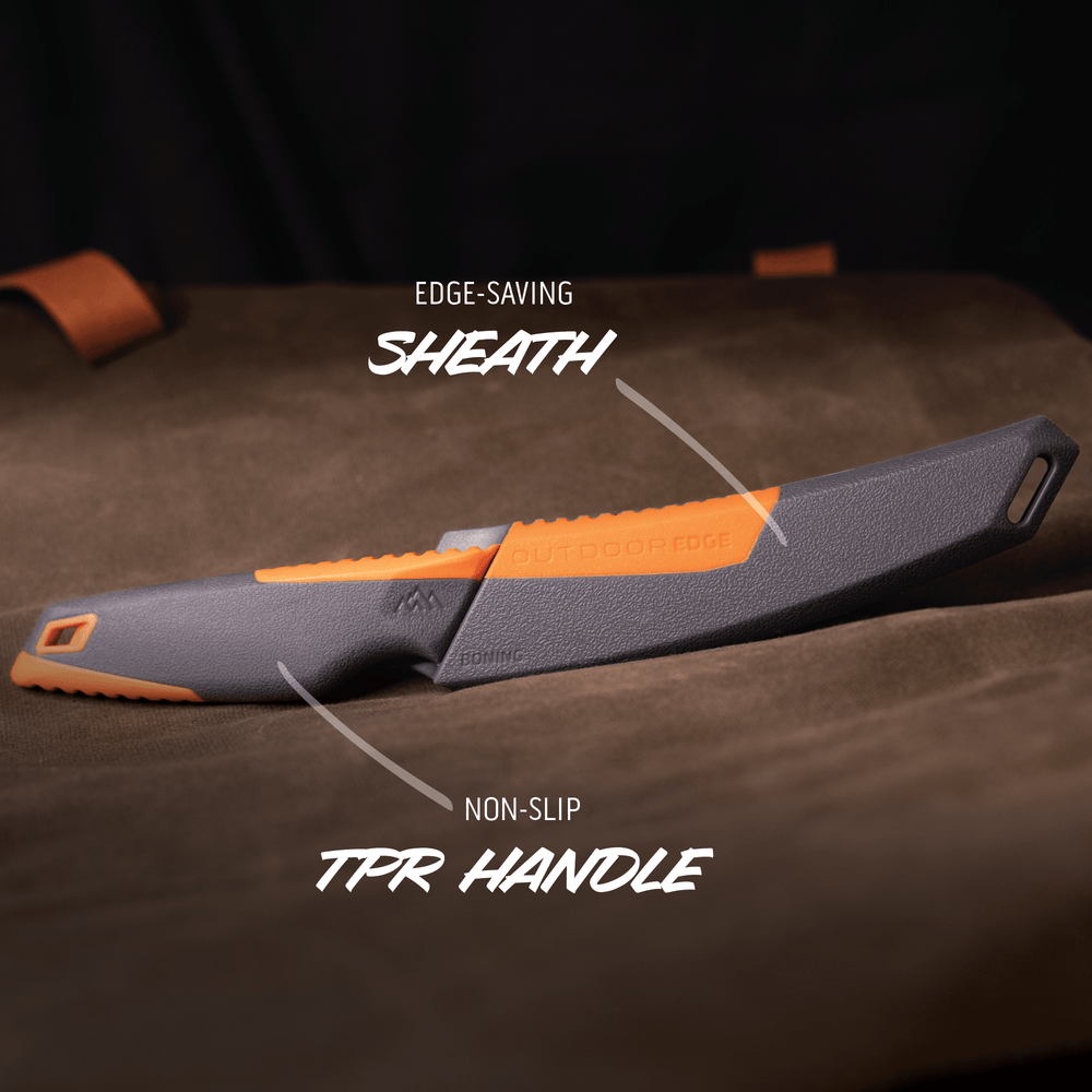 OUTDOOR EDGE VANTEX BONING KNIFE 5.0" MEDIUM FLEX BONING KNIFE | SHEATH INCLUDED