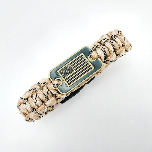 Coeburn Tool | Camo Paracord USA Emblem Survival Bracelet