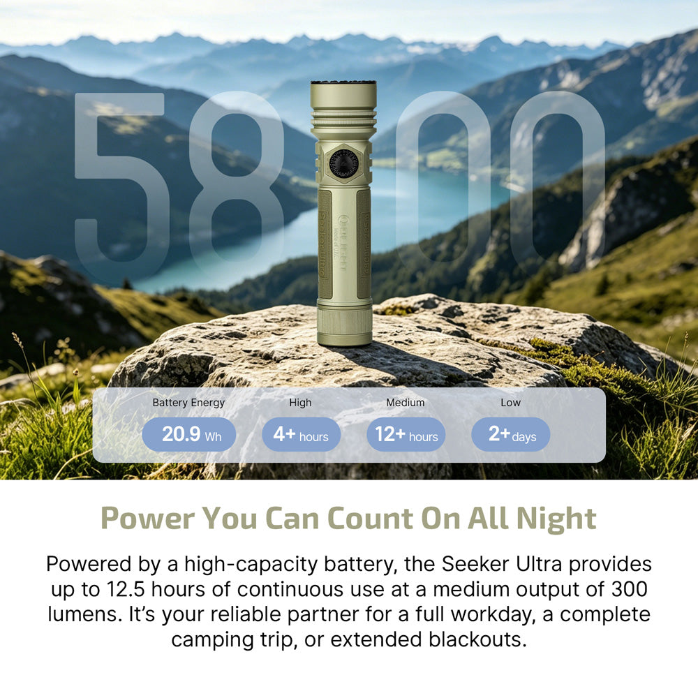 OLIGHT Seeker Ultra High Power Flashlight Olive Green