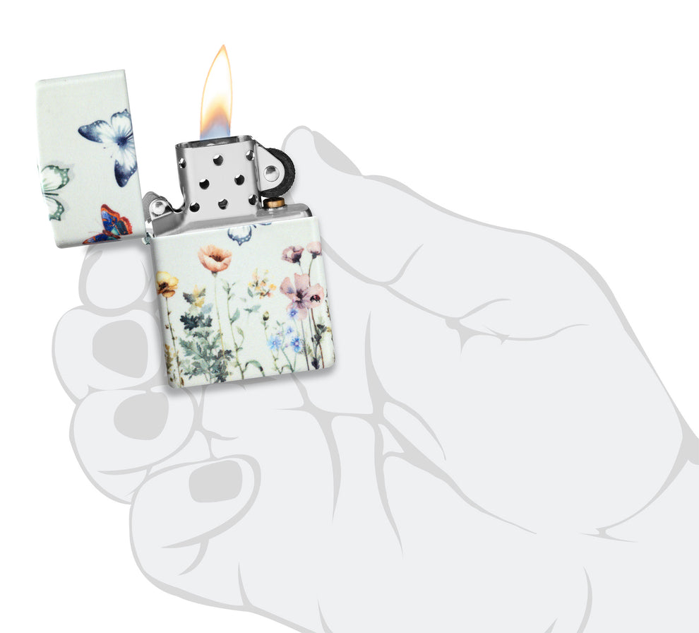 ZIPPO Glowing Butterflies Design