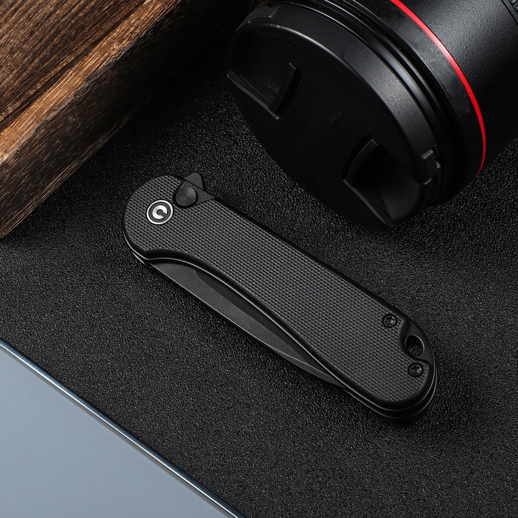 CIVIVI Button Lock Elementum II Flipper Knife G10 Handle (2.96" Nitro-V Blade) C18062P-1