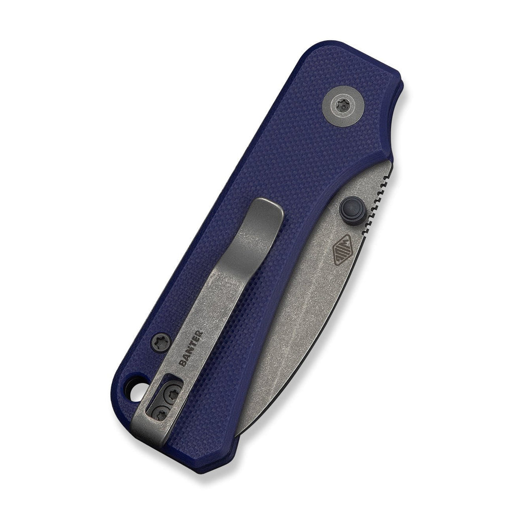 CIVIVI Baby Banter Slip Joint Thumb Stud Knife Blue G10 Handle (2.34" Gray Stonewashed Nitro-V Blade) C25066A-1