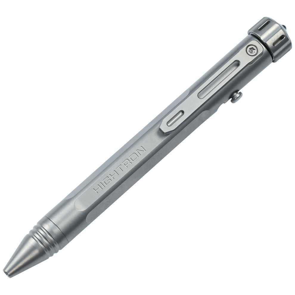 Hightron Vortron Titanium Pen, Sandblasted Gray Finish, Premium EDC Writing Tool