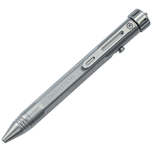 Hightron Vortron Titanium Pen, Sandblasted Gray Finish, Premium EDC Writing Tool