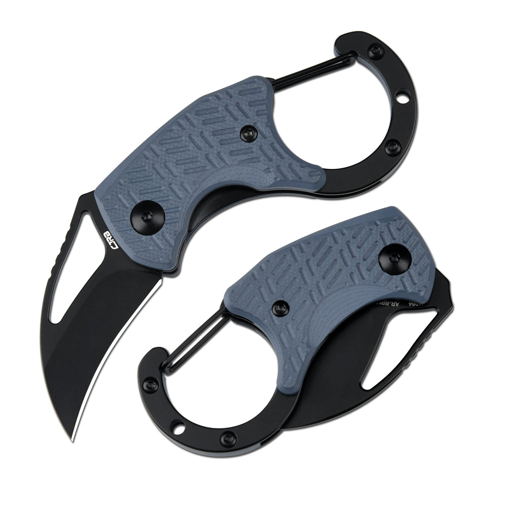 CJRB Anansi J1964 AR-RPM9 Steel Blade G10 Handle Folding Knives - Blue G10 Handle/Black PVD Finish (J1964-BBU)