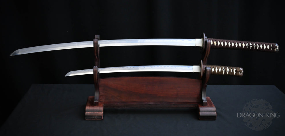 Dragon King Pine Crane Katana - Brown Ito