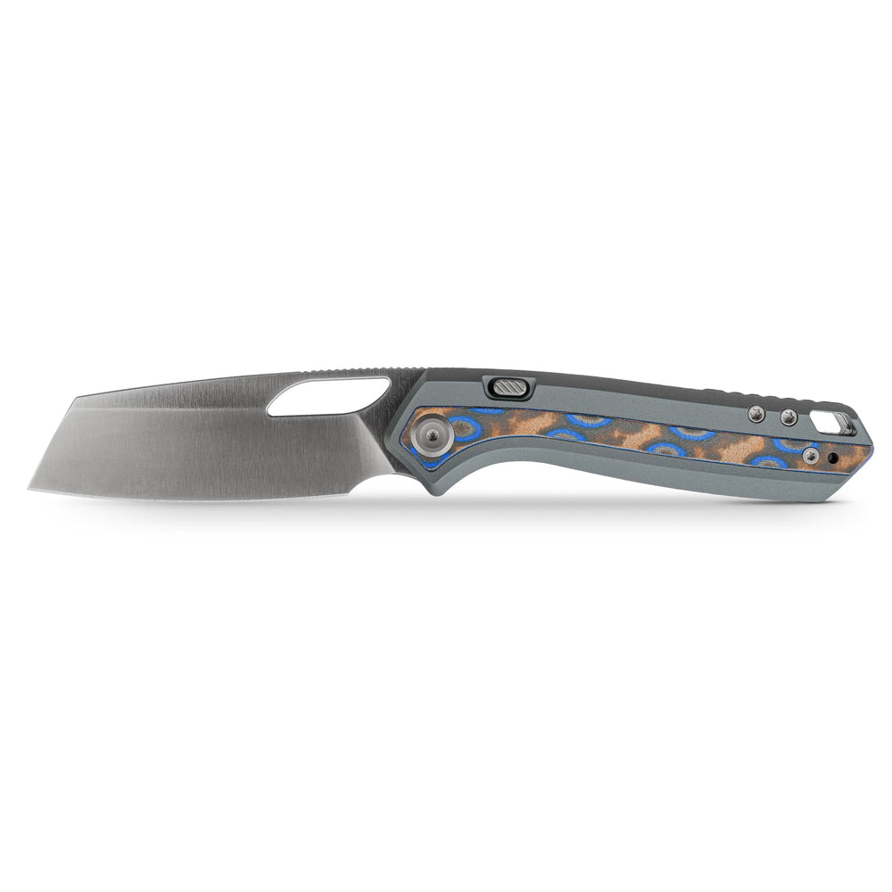 VOSTEED Kroc 329 -Top Liner Lock (3.29" S35VN Blade & Aluminum & Ocean Micarta Handle) - A1813