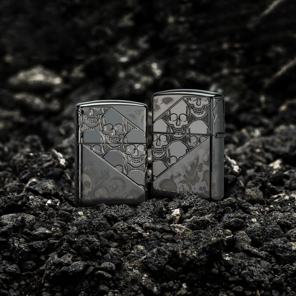 ZIPPO Skull Collage Design