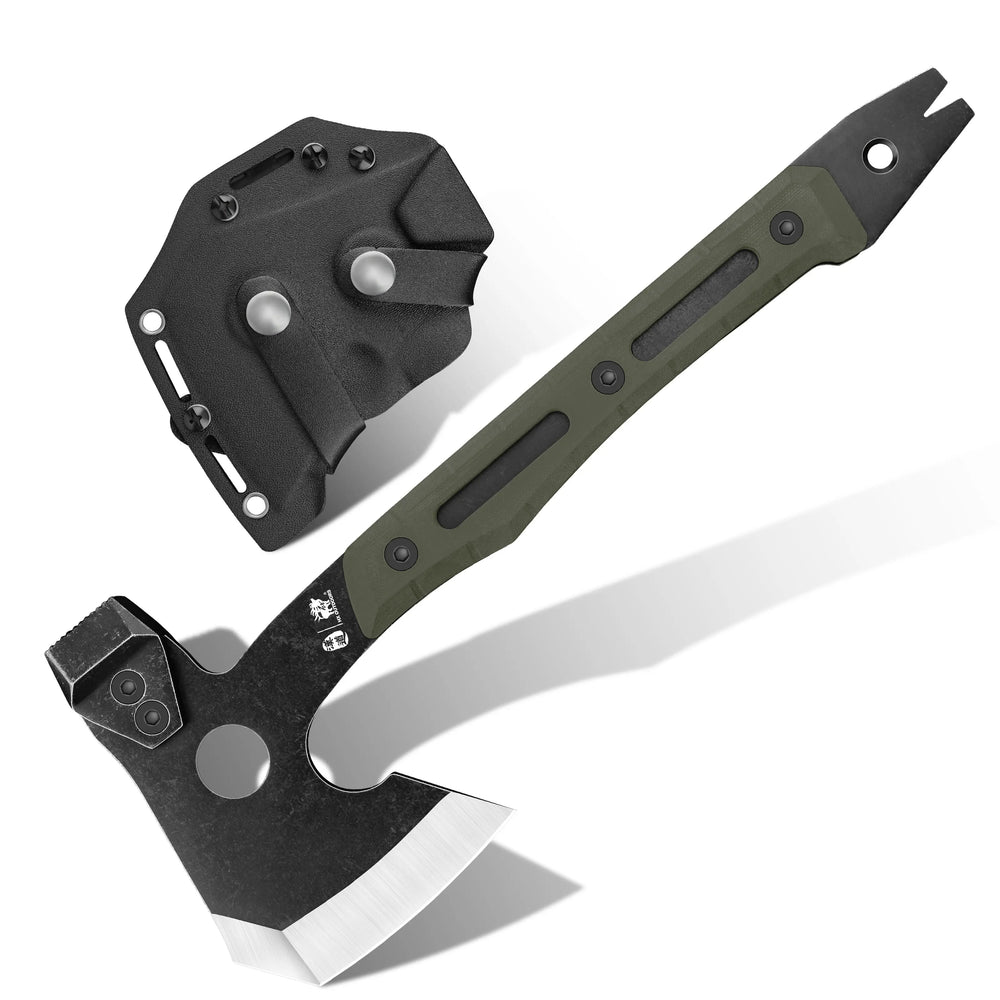 HX OUTDOORS IRONSIDE Hatchet | 12.83" Overall Length | 420 Blade | Green G10 Handle