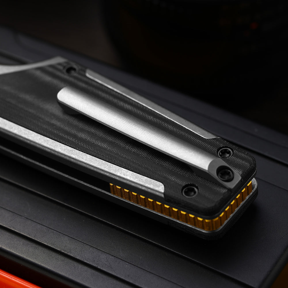 KIZER CUTLERY Serpentine | Elmax | Titanium & Micarta | Matte DLC Ultra