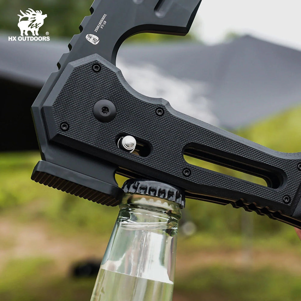 HX OUTDOORS FALCILUX Folding Hatchet | 9.25" Overall Length | DC53 Blade | Black G10 Handle