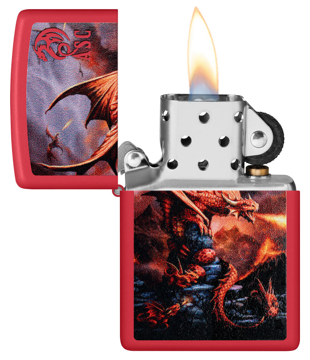 ZIPPO Anne Stokes Fire Dragon Design