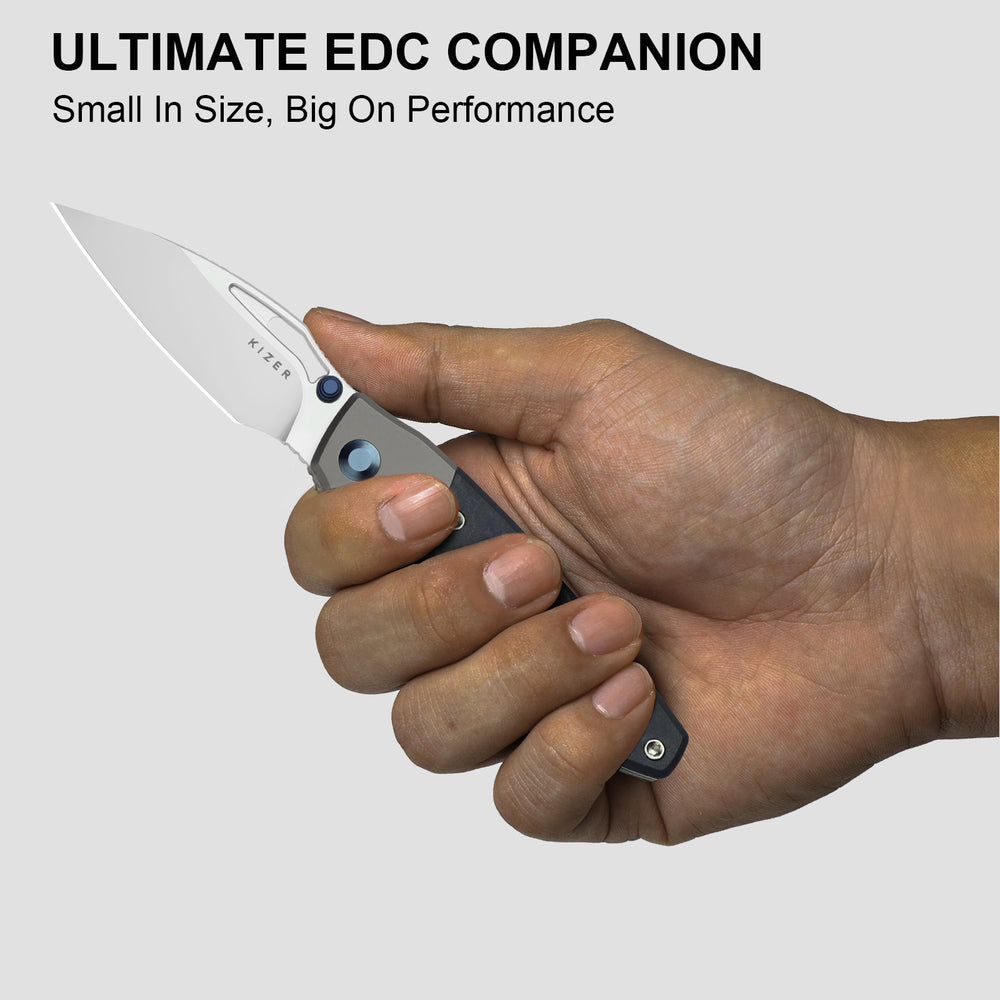 KIZER CUTLERY Shrike | S45VN | Titanium & Richlite | Front Flipper | Ki3746A3
