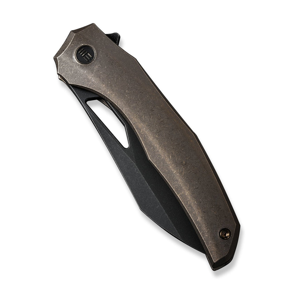 WEKNIFE Ignio Mystery Box Bronze Titanium Handle (3.3" Black Stonewashed CPM 20CV Blade) WE22042B-2 MB, With One Free Mystery WE Or CIVIVI Model
