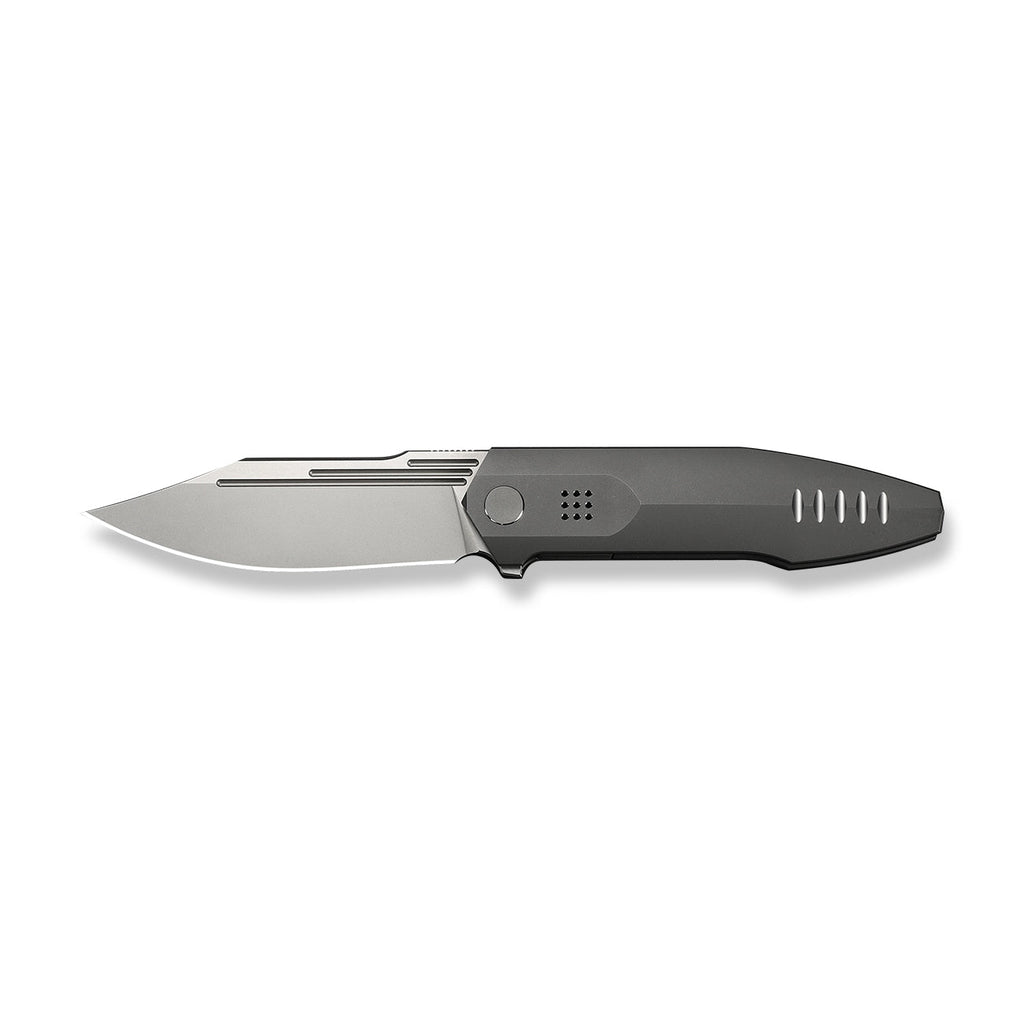 WEKNIFE Flight Line Flipper Knife Dark Gray Titanium Handle (3.81" Stonewashed Bohler M390 Blade) WE23089-1