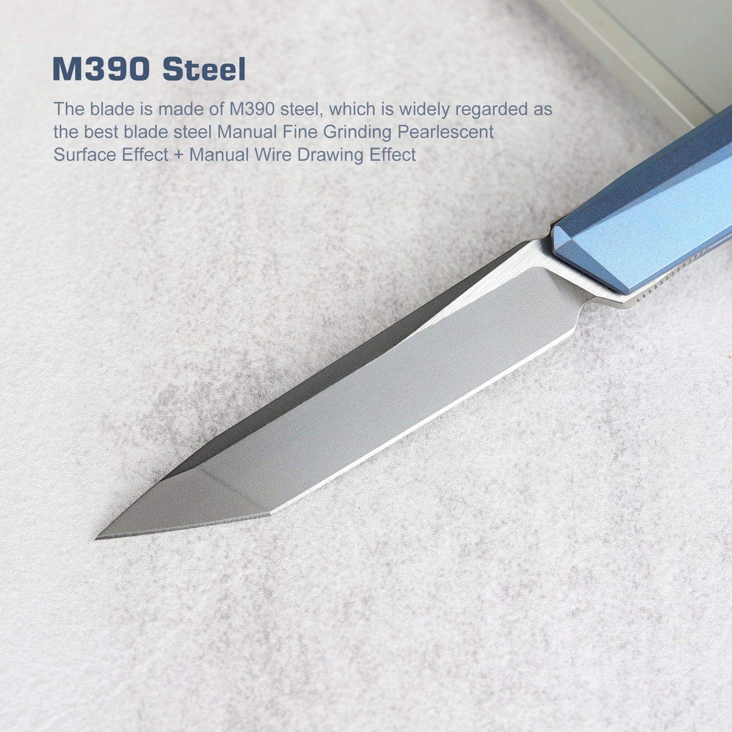 REMETTE RT-ELIGO Knife M390 Blade Titanium Handle Double Detent Lock Folding Pocket EDC Knife EGB4