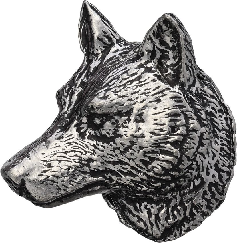 TS Brown Wolf Head Pin