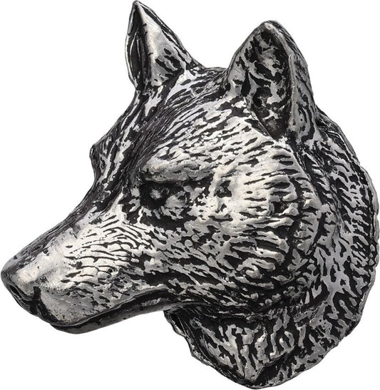 TS Brown Wolf Head Pin