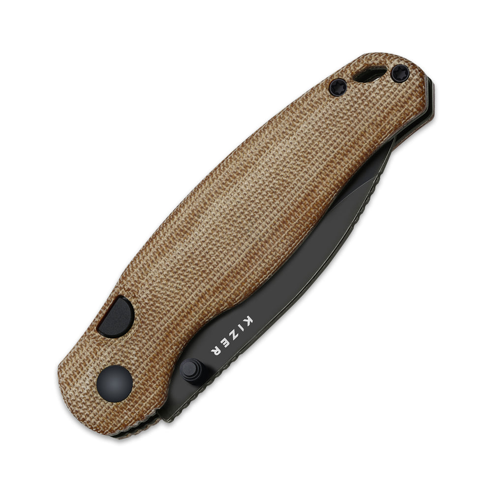 KIZER CUTLERY Phoca BD | 14C28N | Norplex UltreX™ Micarta | Button Liner Lock