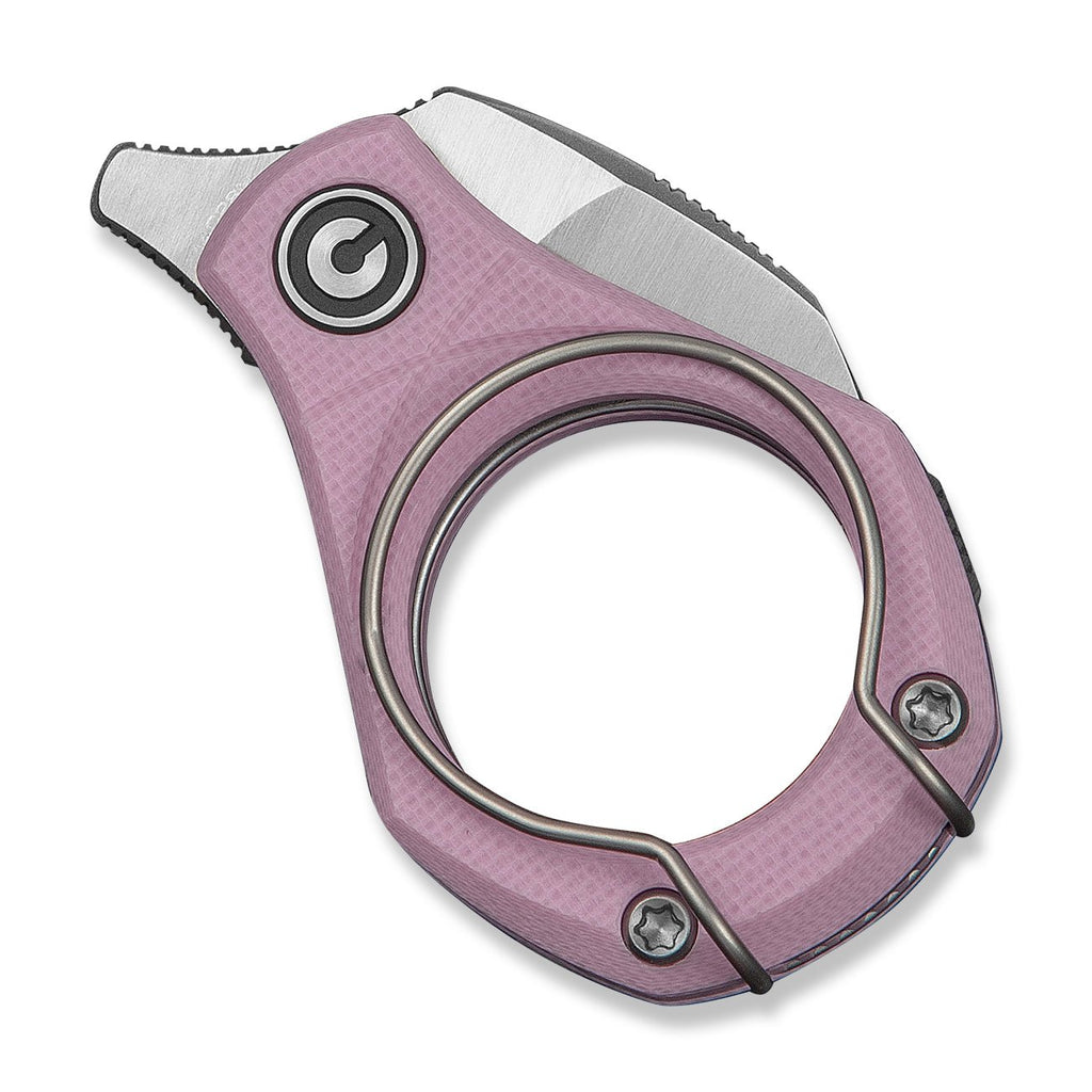CIVIVI Pyrus Slip Joint Utility Knife Powder Pink G10 Handle (0.65" Satin Finished 14C28N Blade) C23038-5