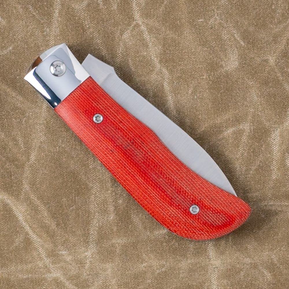JACK WOLF KNIVES TIMBER JACK - FIRE CANVAS MICARTA