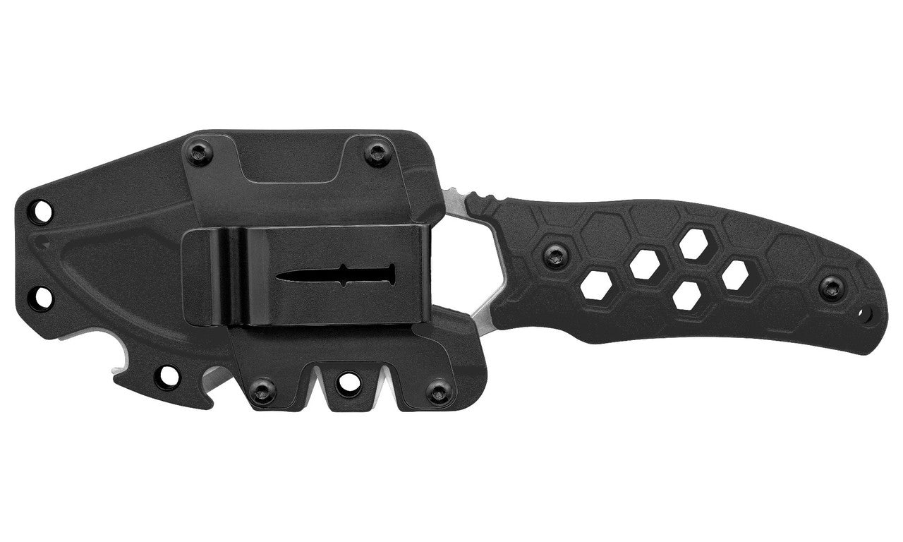 Camillus Comb Black Fixed Blade Knife