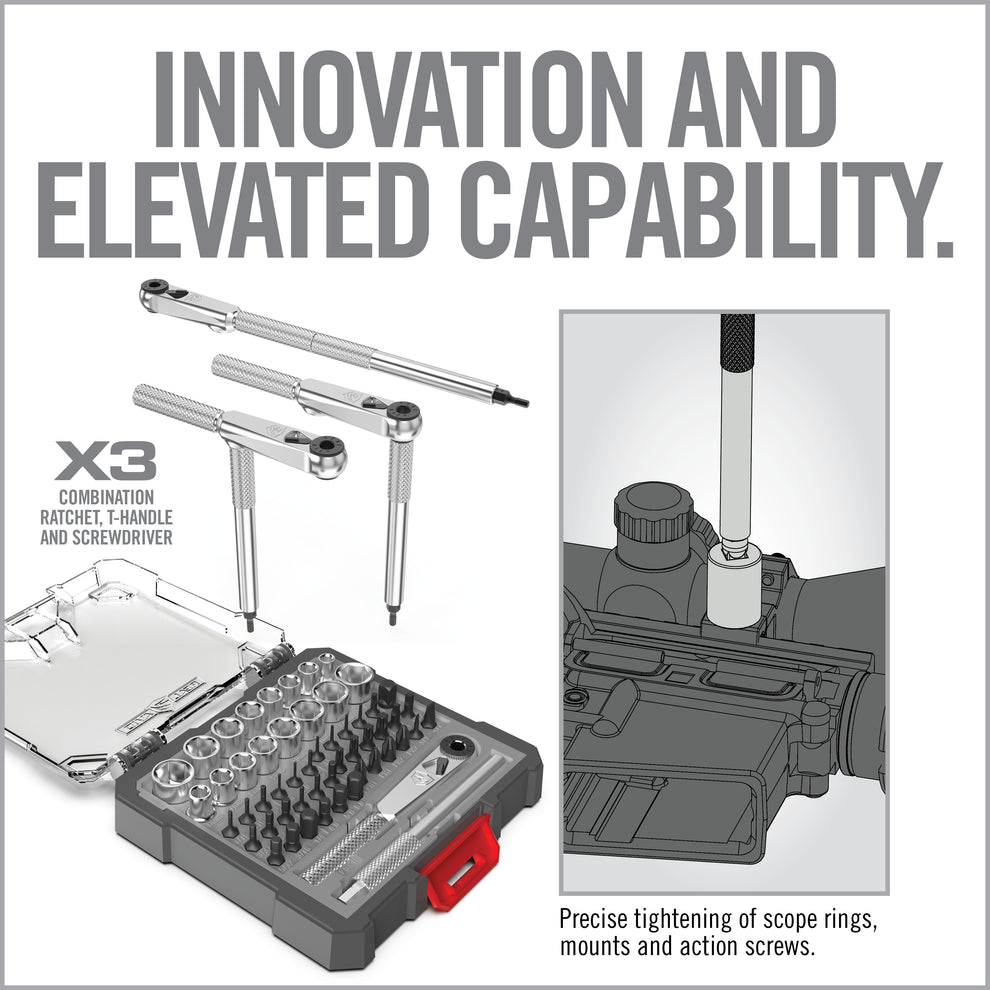 REAL AVID X3™ Driver 52-Piece Socket & Gunsmithing Bit Set