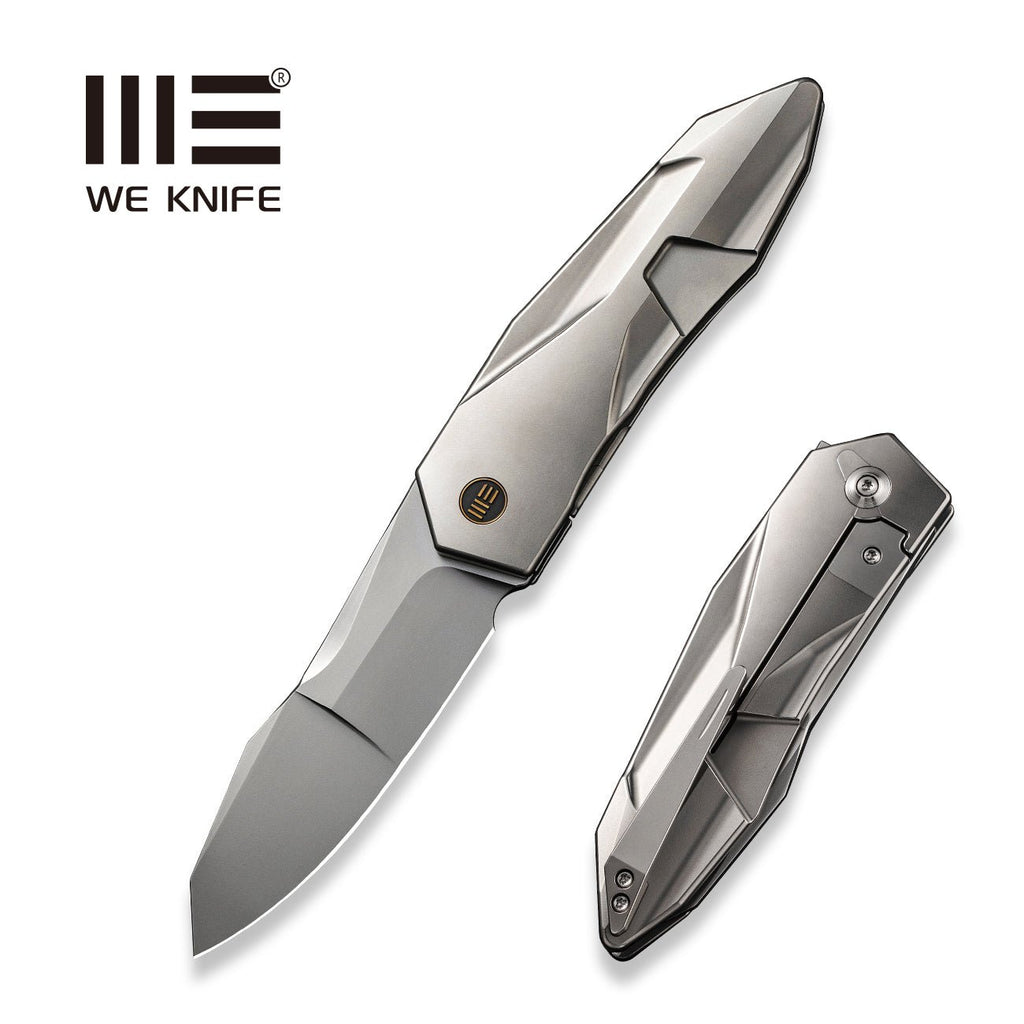 WE KNIFE CO LTD Solid Flipper Knife Titanium Handle (3.88" CPM 20CV Blade) WE22028-2