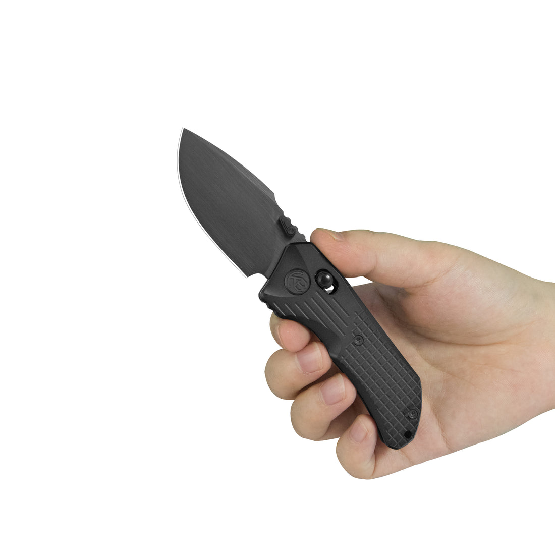 KB Jarpen Folding Knife Black PVD Titanium Handle 2.36'' CPM S90V DLC Hand Rubbed Satin Blade KB415C