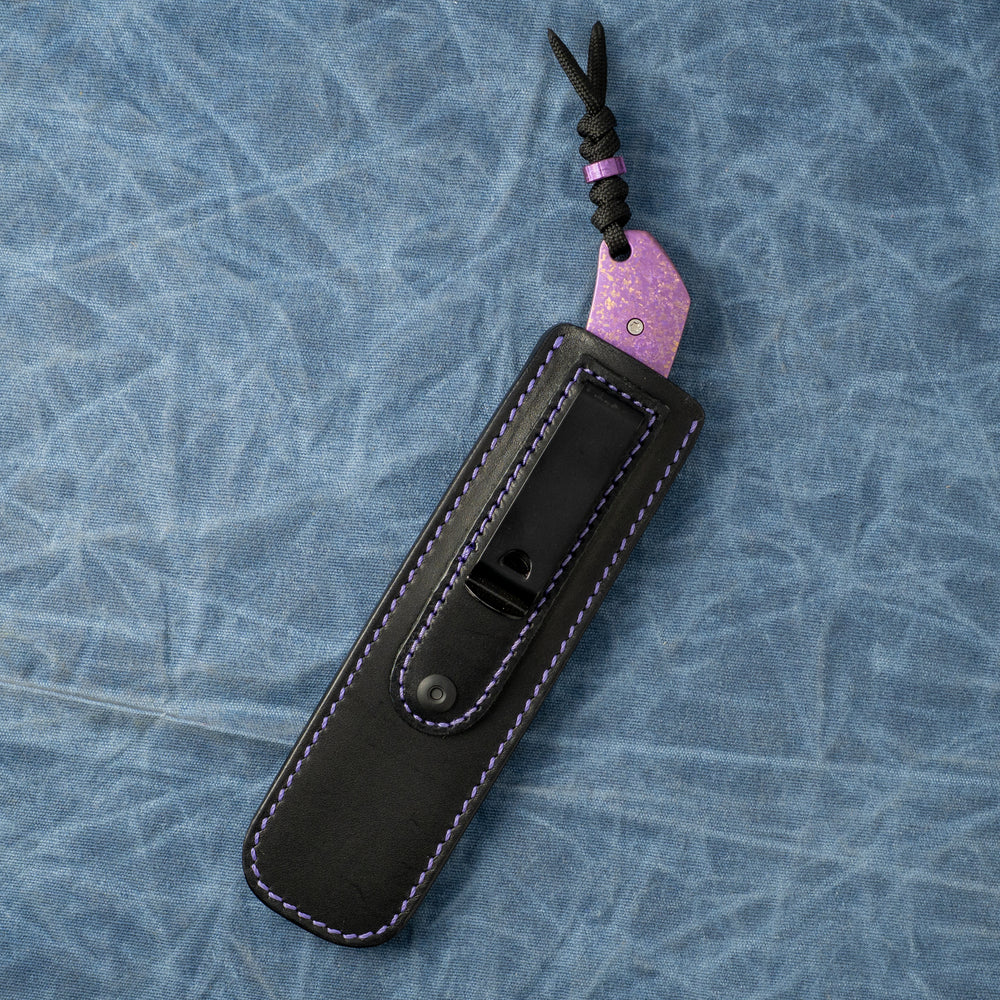 JACK WOLF KNIVES BORDERTOWN BOWIE - TITANIUM CRYSTALIZED PURPLE