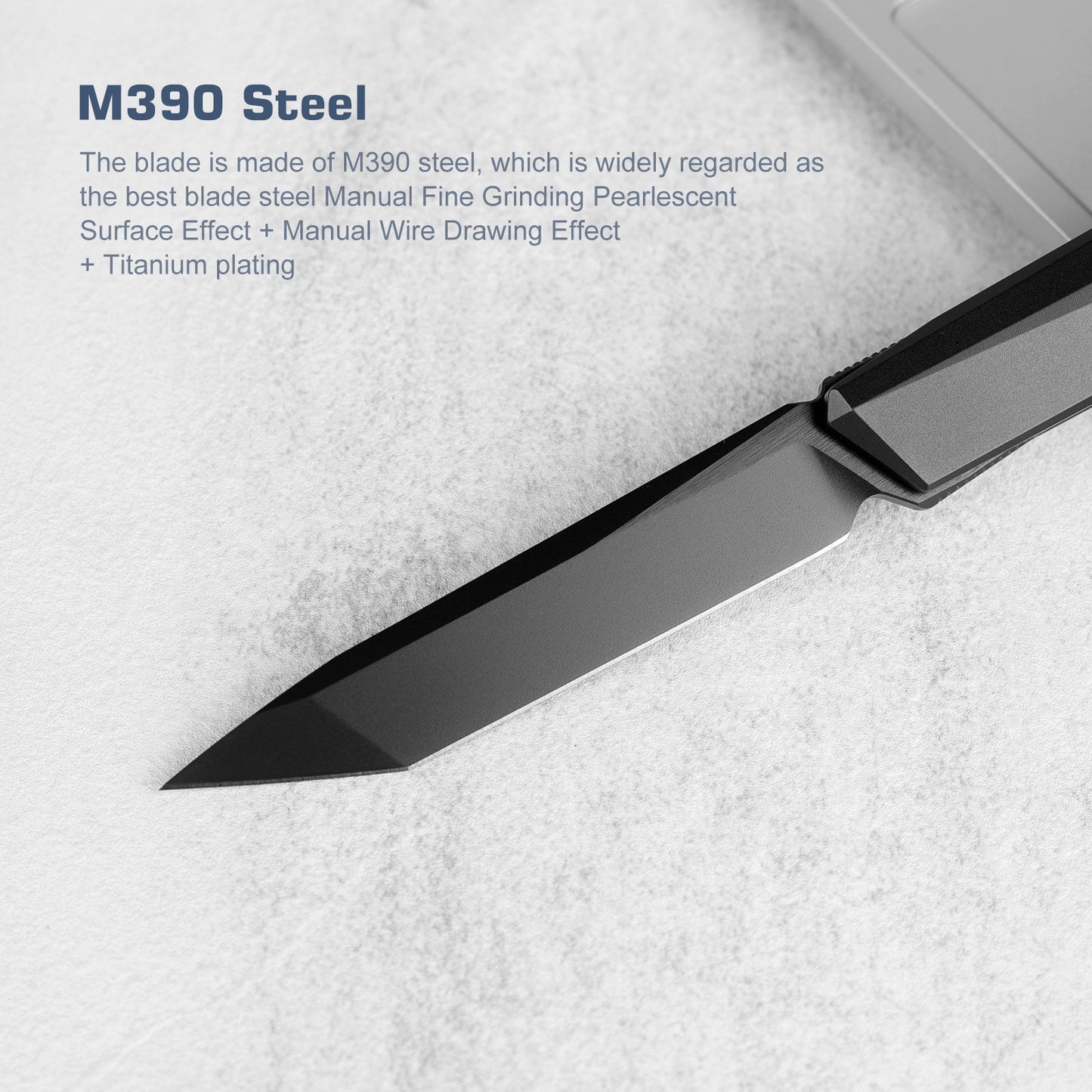 REMETTE RT-ELIGO Knife M390 Blade Titanium Handle Double Detent Lock Folding Pocket EDC Knife EGB1