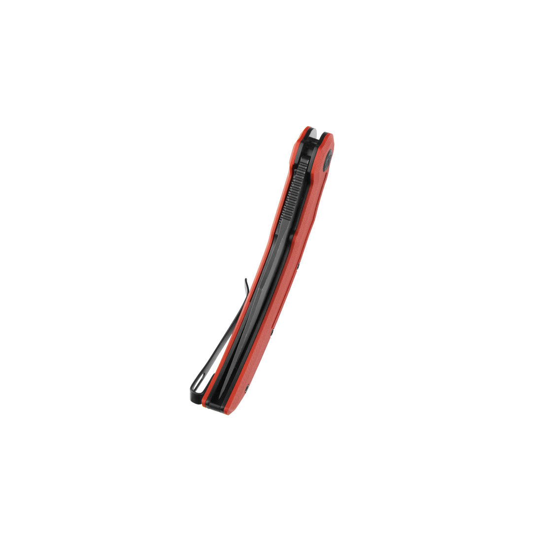 Kubey Crest Liner Lock Pikal Folding Knife Red G10 Handle 3.78" Blackwash 14C28N KU346E