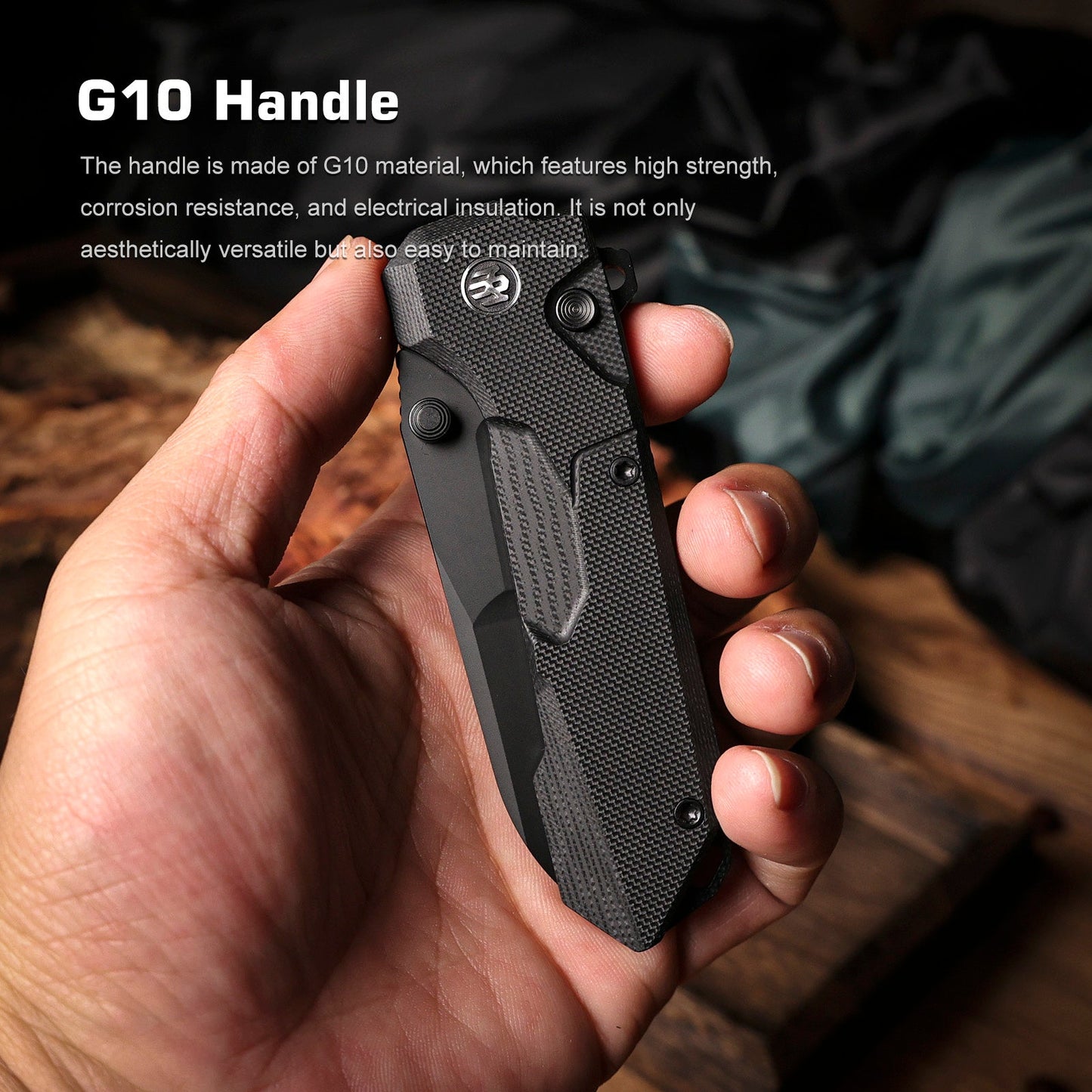 REMETTE RT-Cosmic Knife Button Liner Lock 14C28N Blade G10 Handle Outdoor Camping Knives RTCO-GB