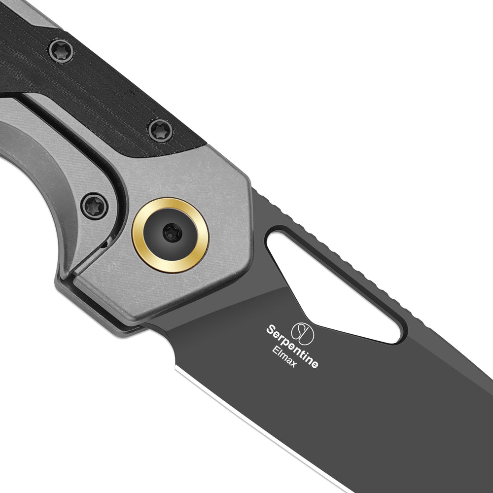 KIZER CUTLERY Serpentine | Elmax | Titanium & Micarta | Matte DLC Ultra