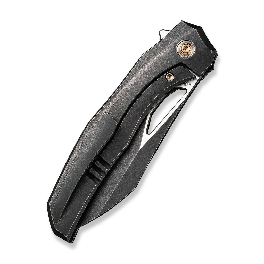 WEKNIFE Ignio Mystery Box Black Titanium Handle (3.3" Black Stonewashed CPM 20CV Blade, Satin Flat) WE22042B-1 MB, With One Free Mystery WE Or CIVIVI Model