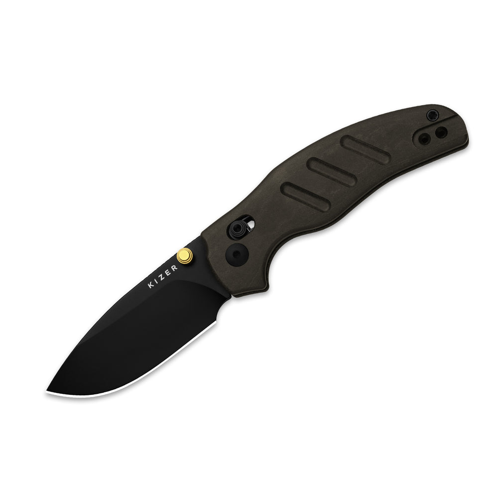 KIZER CUTLERY Sheepdog® C01C 2.9 CD | Kizer Clutch Lock™ | Richlite | Nitro-V | PVD Coating | KizerV™ 3488.29CDA2