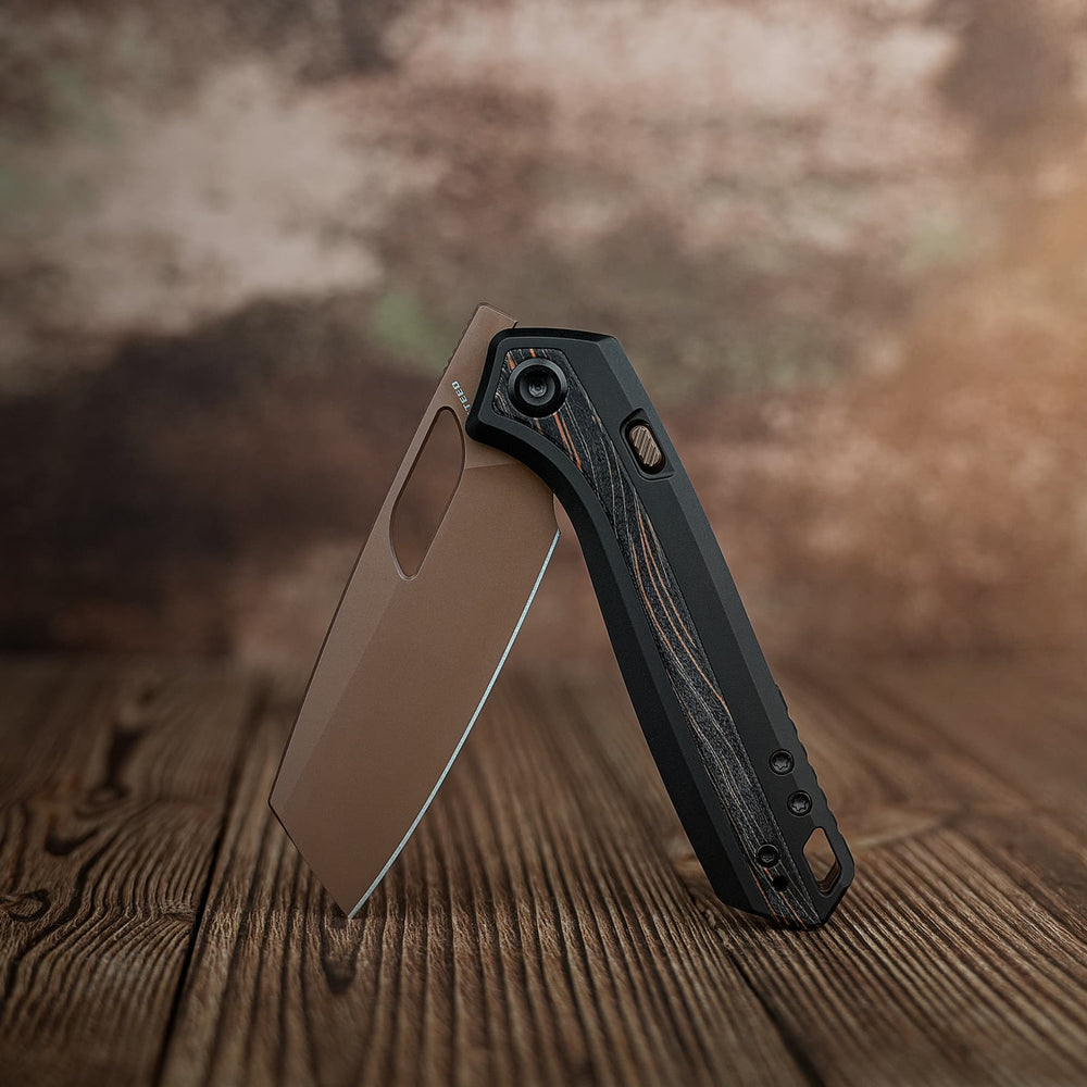 VOSTEED Kroc 329 -Top Liner Lock (3.29" S35VN Blade & Aluminum & Topo G10 Handle) - A1810