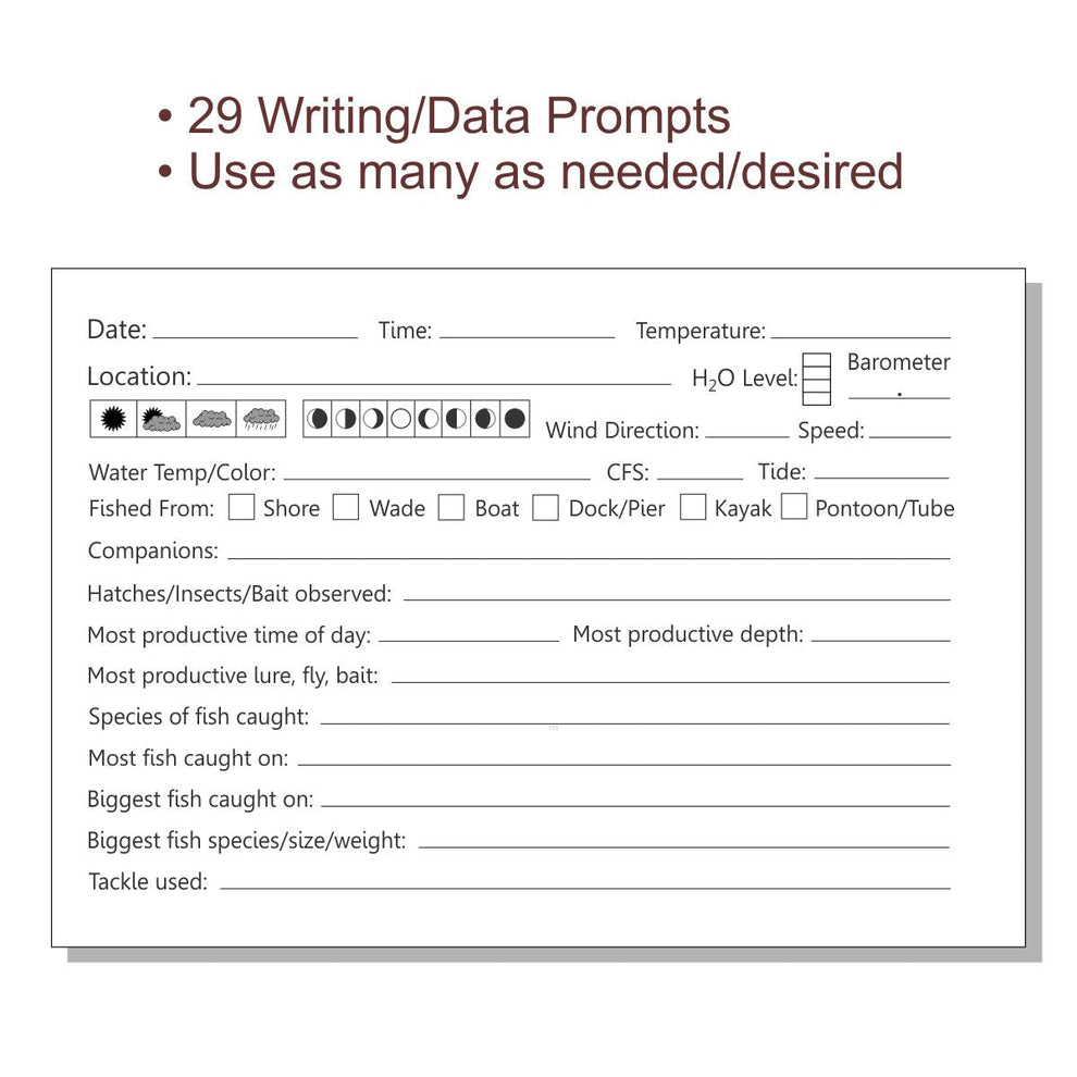 ProKnot Pro-log Fishing Records Log Book - Faux Leather Cover