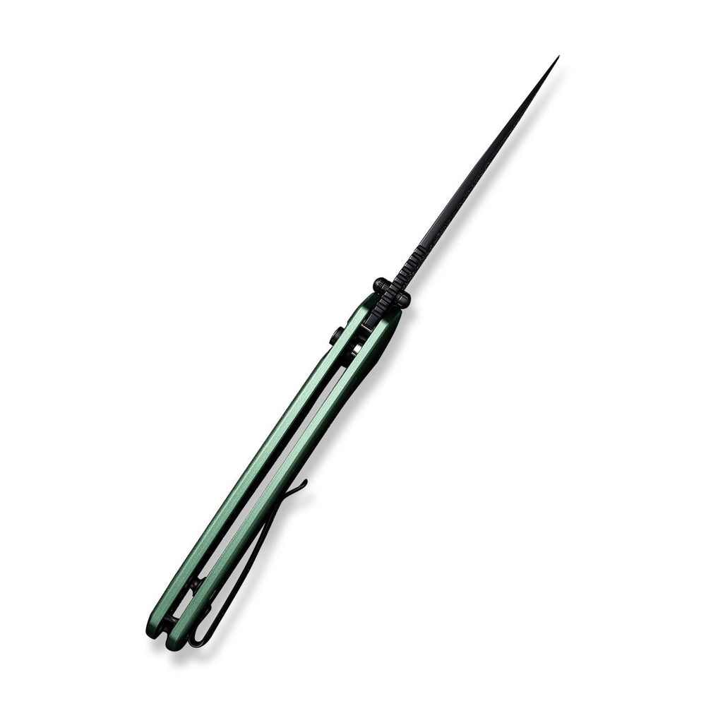 SENCUT Serene Flipper & Button Lock & Thumb Stud Knife Aluminum Handle (3.48" D2 Blade) S21022B-5