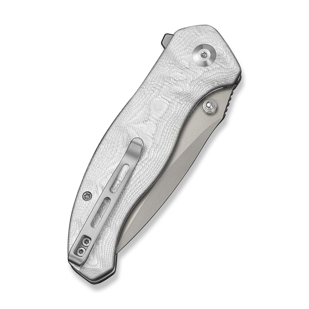 CIVIVI Vyrent Flipper & Thumb Stud Knife G10 With Aluminum Foil Contoured Handle (3.48" Stonewashed Nitro-X7 Blade) C25037B-1