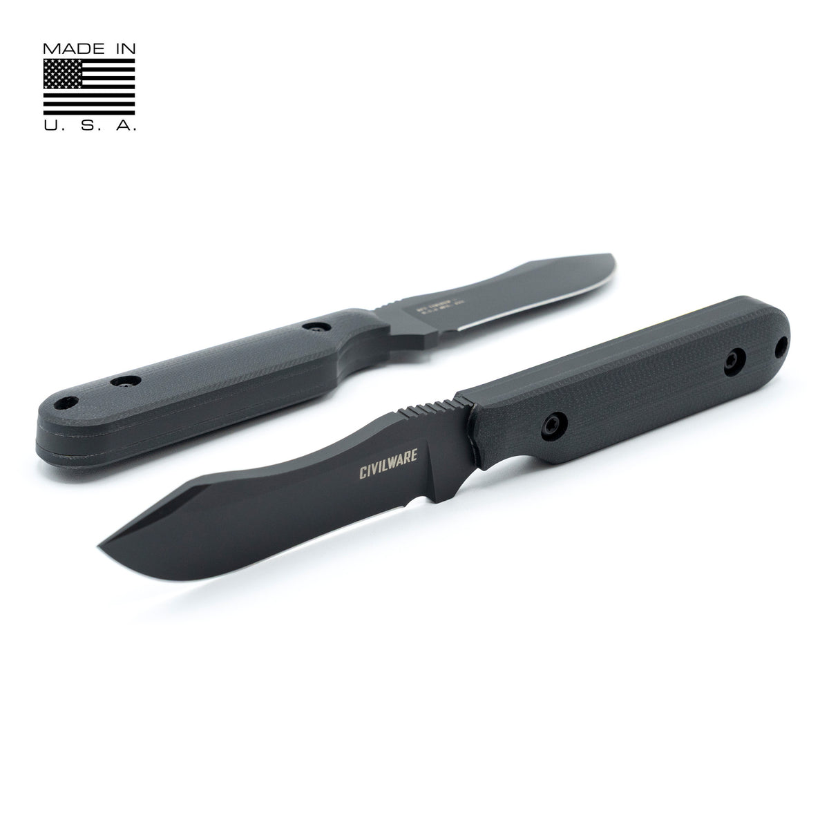CIVILWARE Striker USA Fixed Blade - Black / Black