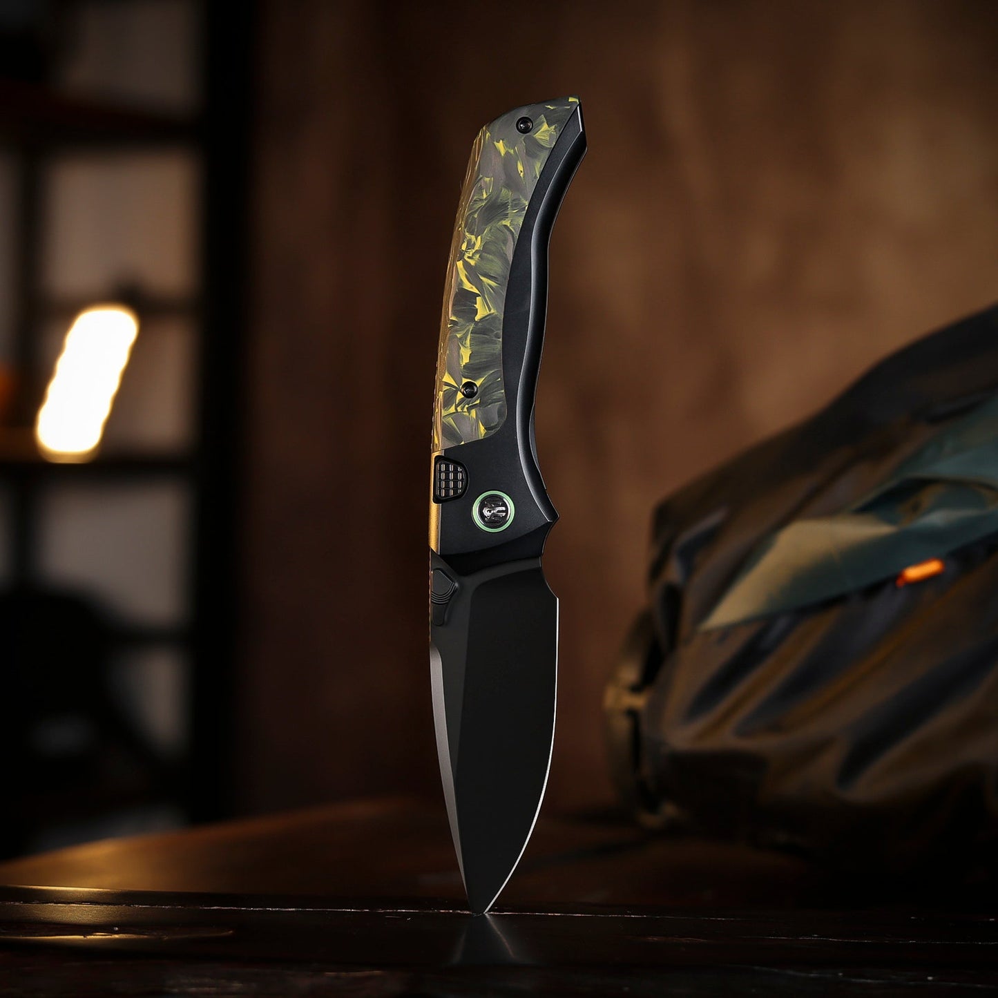 REMETTE RT-Steed Innovative Button Frame Lock M390 Blade Titanium Carbon Fiber Handle Folding Pocket Knife RTWS-BH