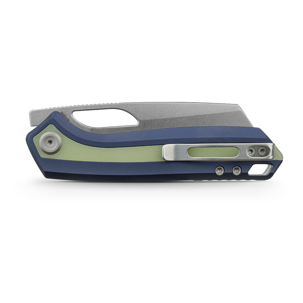 VOSTEED Kroc 329 -Top Liner Lock (3.29" S35VN Blade & Aluminum & Grow-in-the-Dark G10 Handle) - A1814