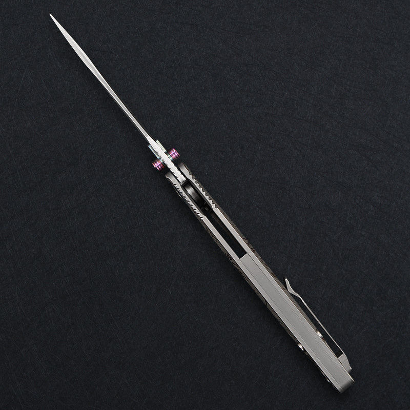 CH Otoman Frame Lock Sliver Ti （3.75'' Mirror Elmax core)