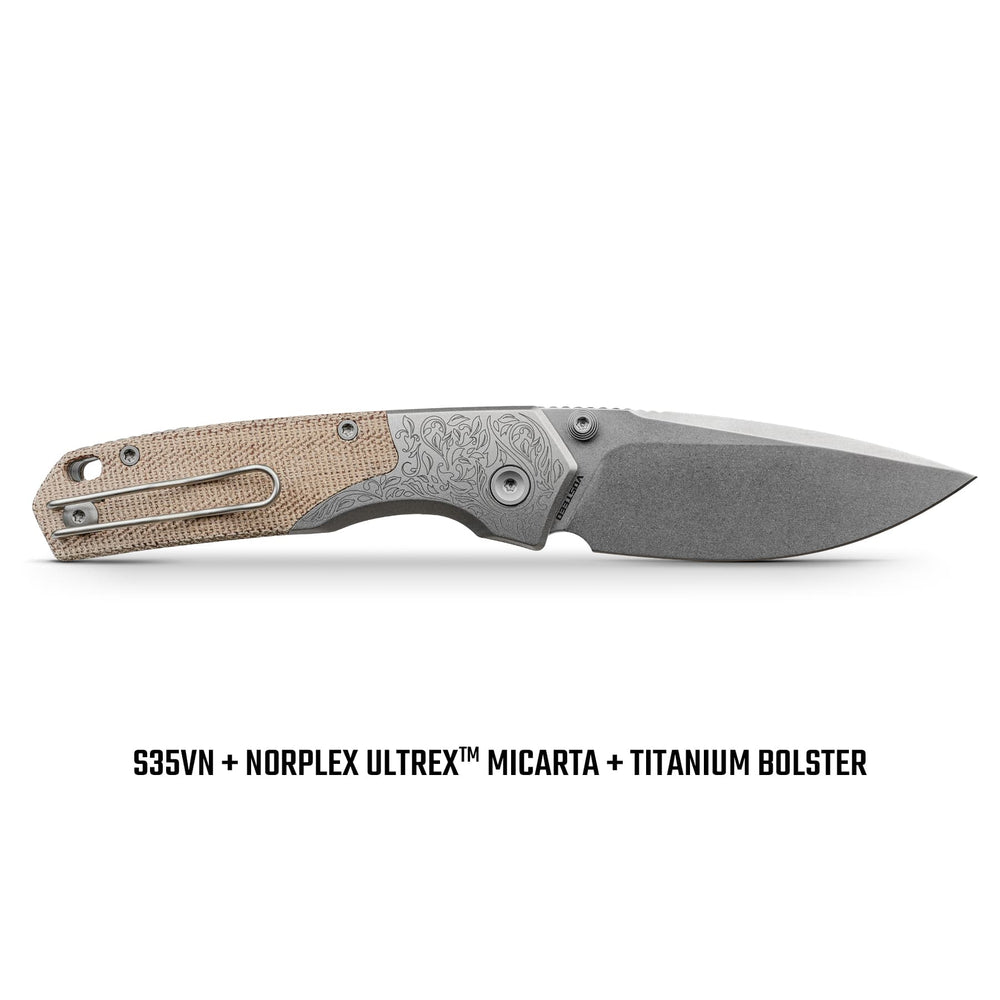 VOSTEED Psyop - Top Liner Lock Knife (2.99" S35VN Blade & Norplex UltreX™ Micarta Handle) - A2232